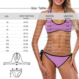 Personalized Scoop Neck Halter Tie Side Low Waisted Bikini Custom Face Blue Women's Two Piece Swimsuit Beach Pool Outfits
