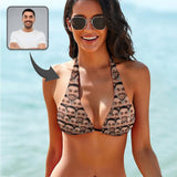 Customized Beach Deep V Neck Seamless Bikini Personalized Women's Bikini Swimsuit Top