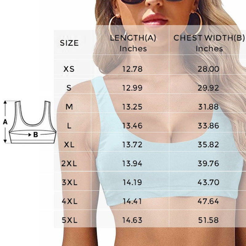 Sport Top-Custom Face Seamless 2 in 1 Women's Sexy Summer Basic Sleeveless Stretch Crop Tank Top&Bikini Top