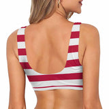 Sport Top-Custom Face Seamless 2 in 1 Women's Sexy Summer Basic Sleeveless Stretch Crop Tank Top&Bikini Top