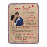 Custom Photo&Name Wedding Ultra-Soft Pink Tassel blanket