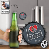 Custom Photo&Name Bottle Opener/Fridge Magnets - Love Dad Fathers Day Gift - Personalized Barware Beer Opener Gift for Dad/Him