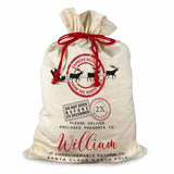 Custom Name Reindeer Christmas Large Santa Bags Christmas Drawstring Bag for Xmas Party Favor Supplies Wrapping 21 x 32 Inch