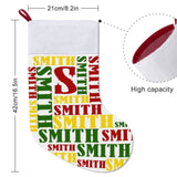 16.5in(L) Super Size-Custom Name Red Yellow Green Christmas Socks Flip Sequins Christmas Stocking