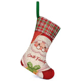 16.5in(L) Super Size-Custom Text Santa Claus Christmas Socks Flip Sequins Christmas Stocking