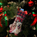 16.6in(L) Plus Size-Custom Family's Photo Socks Paw Christmas Stocking Holiday Decor Gifts
