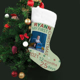 16.5in(L) Super Size-Custom Photo&Name My First Christmas Christmas Stocking