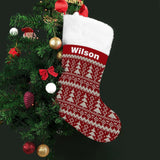 16.5in(L) Super Size-Custom Name Christmas Tree Christmas Stocking