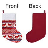 16.5in(L) Super Size-Custom Name Elk Pattern Christmas Stocking