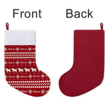 16.5in(L) Super Size-Custom Name Red Snowflake Fawn Christmas Stocking
