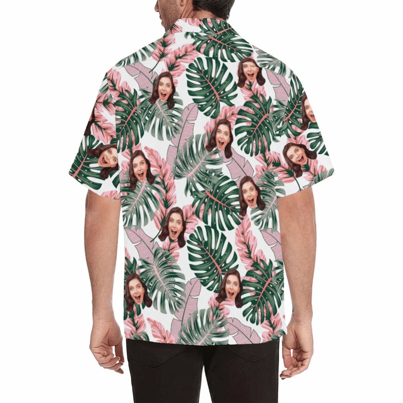 Personalized Couple Matching Hawaiian Shirts Hawaiian Shirt Custom Face Beauty Flower Couple Hawaiian Shirts