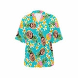 Personalized Couple Matching Hawaiian Shirts Hawaiian Shirt Custom Face Summer Vocation Couple Hawaiian Shirts