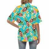 Personalized Couple Matching Hawaiian Shirts Hawaiian Shirt Custom Face Summer Vocation Couple Hawaiian Shirts