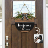 Custom Photo Welcome Door Hanger Welcome Wood Circle Sign Round Welcome Sign Front Door Decor