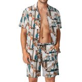 Personalized Men's Beach Suit Custom 3 Photos Men's Hawaiian Shirt and Beach Shorts