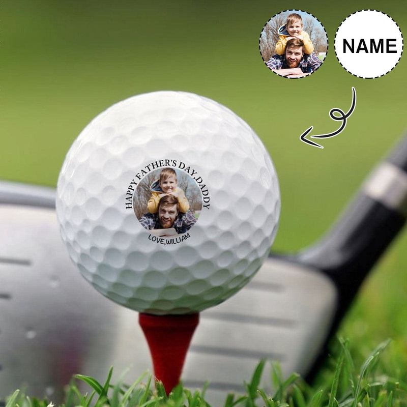 Custom Photo&Name Golf Balls Father's Day Golf Gift Golf Balls for Dad Personalized Funny Golf Balls Create Your Own Golf Balls