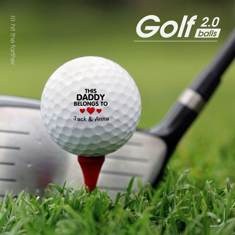 Custom Photo&Name This Daddy Belongs To Golf Balls Father's Day Golf Gift Golf Balls for Dad Personalized Funny Golf Balls Create Your Own Golf Balls