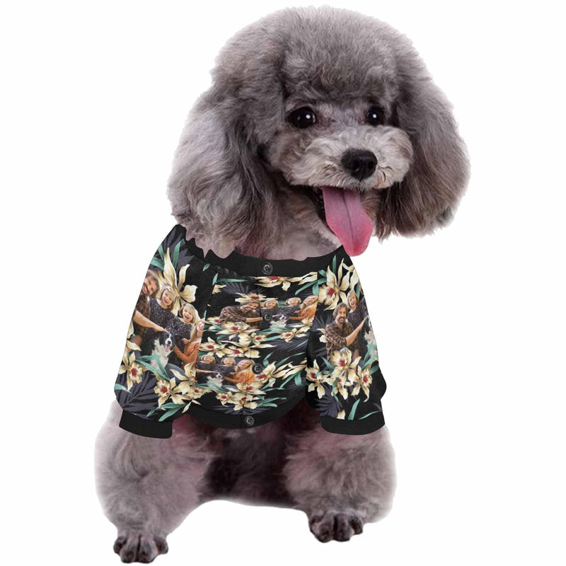 Custom Photo Lily Flower Matching Dog and Owner Hawaiian Shirts Custom Pet Shirt Dog Gift