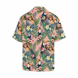 Custom Photo Tropic Leaves Matching Dog and Owner Hawaiian Shirts Custom Pet Shirt Dog Gift