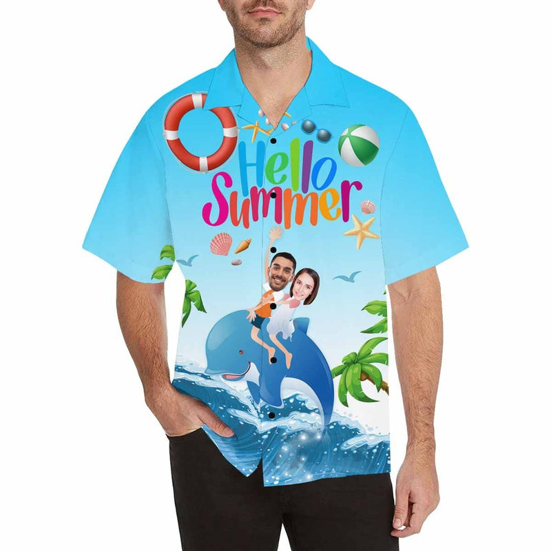 Hawaiian Shirt Custom All Over Print Hawaiian Shirt Hello Summer Tropical Printing Aloha Shirt