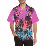 Hawaiian Shirt Custom All Over Print Hawaiian Shirt with Face Coconut Tree Create Your Own Hawaiian Shirt