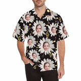 Hawaiian Shirt Custom All Over Print Hawaiian Shirt with Girlfriend Face Chrysanthemum Personalized Photo Tropical Aloha Shirt