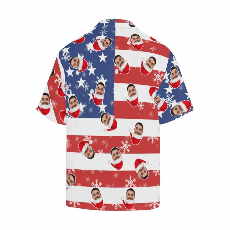 Hawaiian Shirt Hawaiian Shirt Custom Face Christmas Flag