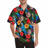 Hawaiian Shirt Hawaiian Shirt Custom Face Parrot Colorful Tropical Aloha Shirt Birthday Vacation Party Gift
