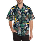 Hawaiian Shirt Custom Photo Hawaiian Shirts Photo Flower Parrot Unisex & Teenage Create Your Own Aloha Shirt Birthday Gift