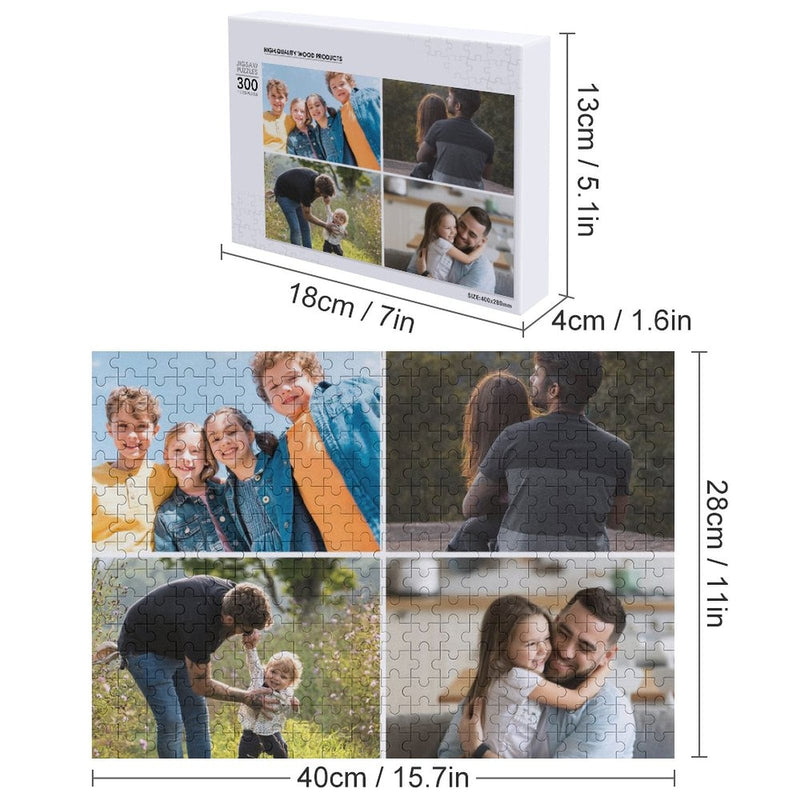 Custom Photo Family Personalized Wooden Picture Jigsaw Puzzle