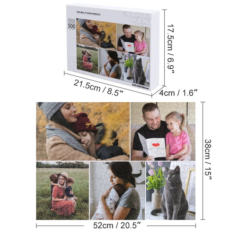 Custom Photos Family Personalized Wooden Picture Jigsaw Puzzle