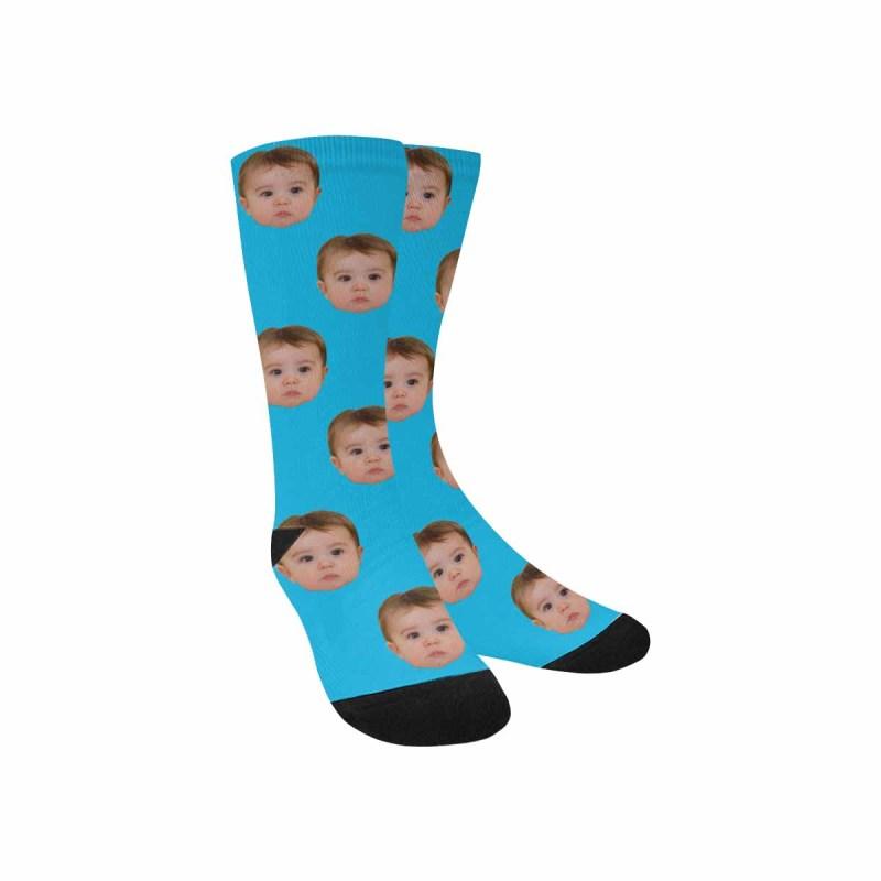 Kids Custom Socks Printed With Face Personalized Lovely Kid's Socks