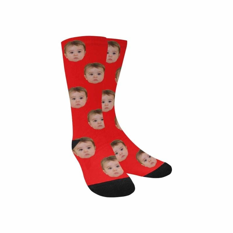 Kids Custom Socks Printed With Face Personalized Lovely Kid's Socks