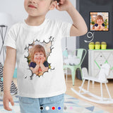 #2-8Y Custom Face Cloud Tee For Toddler Kids Kid's All Over Print T-shirt