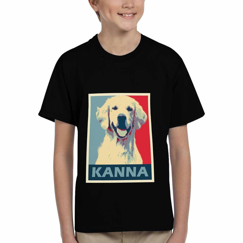 #6-15Y Custom Photo&Name My Pets Kid's All Over Print T-shirt
