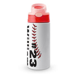 Custom Number&Name Personalised Baseball Stainless Steel Kids Drink Bottles 500ml Water Bottle