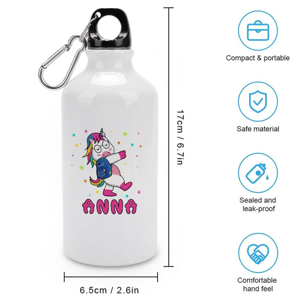 Custom Name Sport Bottle Kids Water Bottle 14/21 OZ Aluminum Personalized Travel Tumbler