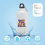Custom Text Sport Bottle Kids Water Bottle 14/21 OZ Aluminum Personalized Travel Tumbler