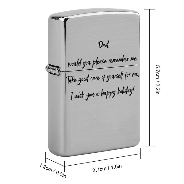 [Free Shipping]Custom Photo&Text Metal Duplex Printing Lighter Housing Personalized Lighter Case Father's Day Gift