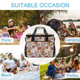 Custom Face Leafage Camping Ice Pack Insulated Lunch Bag