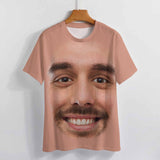 Custom Shirts with Personalized Pictures Flesh Color Personalized T Shirt for Boyfriend or Husband