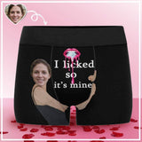 Custom Boxer Briefs for Men I Licked Personalized Men's Boxer Underwear with Wife's Face for Funny Valentine's Day Gift