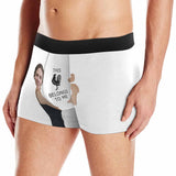 Custom Face Belongs To Me Hug Men's Boxer Briefs Personalized Boxers Underwear With Picture For Valentine's Day Gift