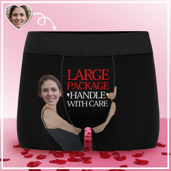 Custom Face Mens Underwear Large Package Personalized Boxer Briefs