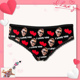 Custom Face Briefs Personalized Love Heart Panties Underwear