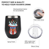 Custom Face Insulated Stemless Wine Tumbler 12OZ Personalized Stainless Steel Tumbler Travel Coffee Mug Gifts Cup for Friends Family