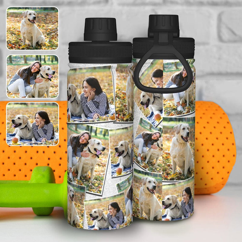18OZ Custom Photo Sports Insulated Kettle Stainless Steel Water Bottle Personalized Photo Tumbler Sports Gifts