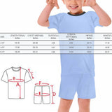 First Day of School-Custom Face T-Shirt&Shorts Set Personalized Kid's Short Sleeve Pajama Set 2-7Y Boys