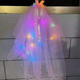 Wedding Luminous Bridal Veil-Colorful Lights Veil Bachelorette Party Gift for Future Mrs Bridal-White or Pink