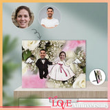 Custom Face Wedding Photo Panel for Tabletop Display